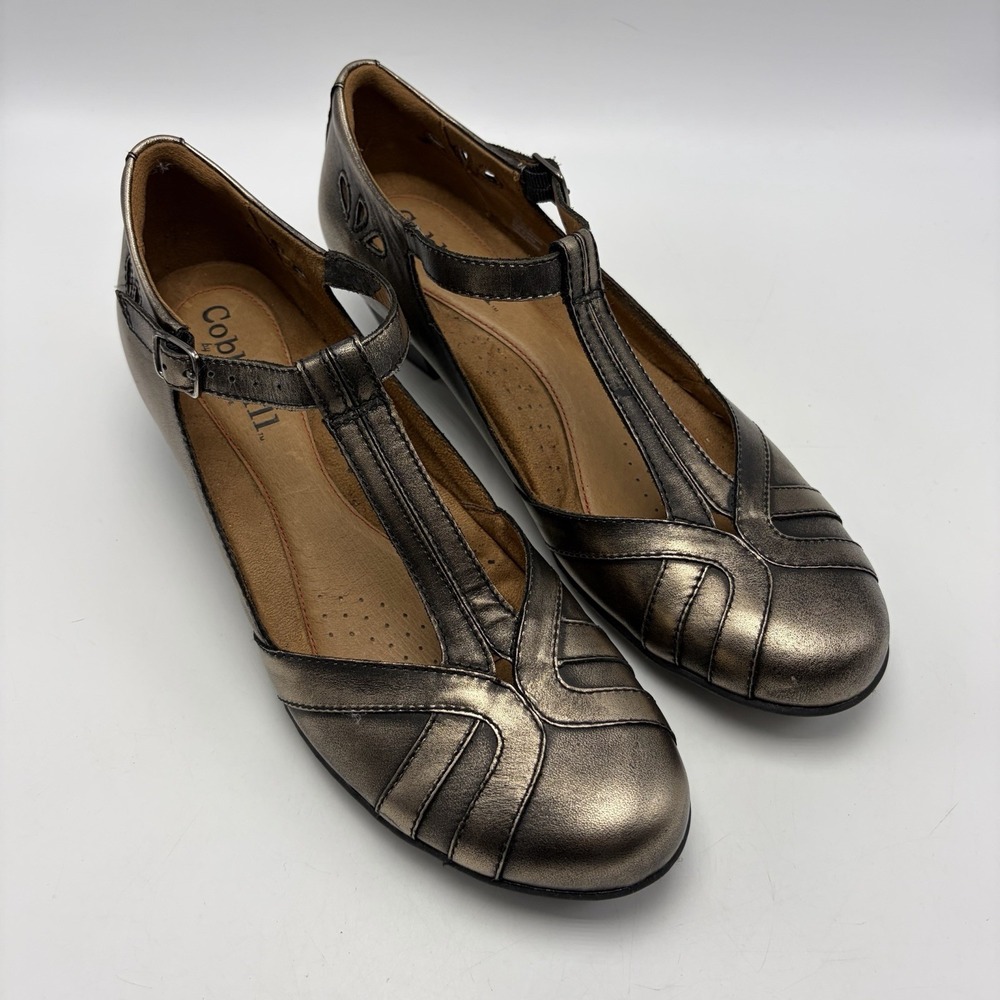 Cobb Hill Dress Pump Womens 10 N Angelina Bronze T strap  Heels Bronze Read